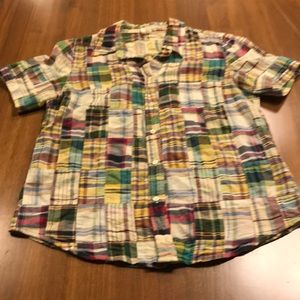 J Crew SS plaid shirt